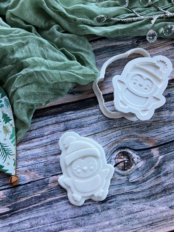 dancing Penguin 3 Dancing Penguin Cookie Cutter and Multi Pop Embosser, Christmas, Holidays, Winter