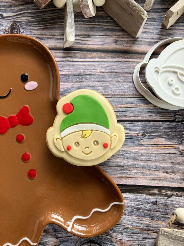 Santa's Elf Cookie Cutter and Fondant Stamp Embosser Santa's Elf Cookie Cutter and Fondant Stamp Embosser