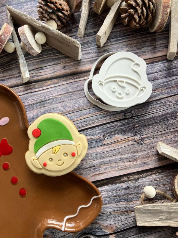 Santa's Elf Cookie Cutter and Fondant Stamp Embosser Santa's Elf Cookie Cutter and Fondant Stamp Embosser