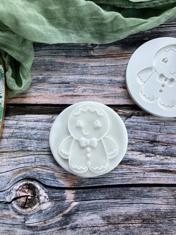 ginger 3 Gingerbread Man Fondant Stamp Embosser, Christmas, Festive, Holidays