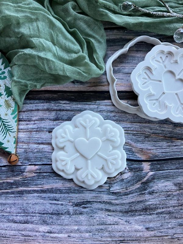 Heart Snowflake Cookie Cutter and Multi Pop Embosser Heart Snowflake Cookie Cutter and Multi Pop Embosser