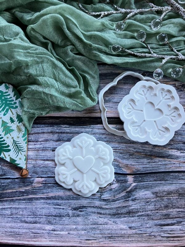 Heart Snowflake Cookie Cutter and Multi Pop Embosser Heart Snowflake Cookie Cutter and Multi Pop Embosser