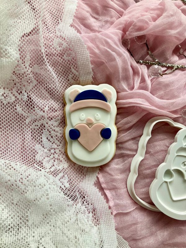 Heart Bear Cookie Cutter and Multi Pop Embosser, Christmas, Holidays