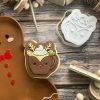 Reindeer Cup Cookie Cutter and Fondant Stamp Embosser Reindeer Cup Cookie Cutter and Fondant Stamp Embosser