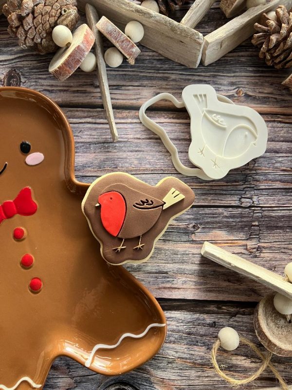 Robin Cookie Cutter and Fondant Stamp Embosser Robin Cookie Cutter and Fondant Stamp Embosser