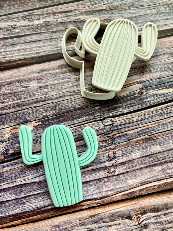 Cactus New Cactus Cookie Cutter and Fondant Stamp, Wild West, Rodeo, Mexico, Western, Desert