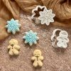 Set of Two Christmas Miniatures, Gingerbread and Snowflake, Treat Box Fillers