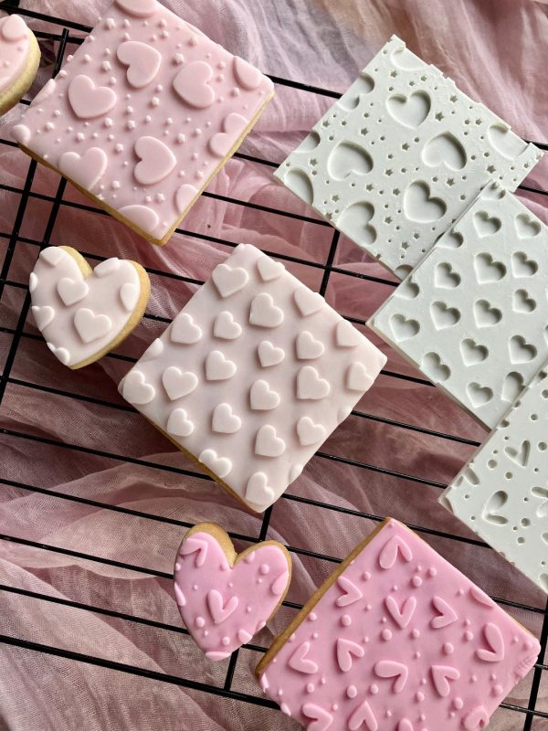 Heart Pattern Fondant Stamp Embosser, Hearts, Valentine's, Love, Wedding, Engagement, Valentines