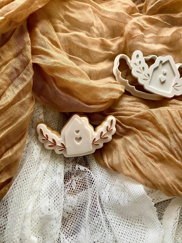 Christmas House Cookie Cutter and Fondant Embosser