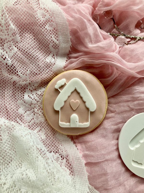 House pink 4 House Fondant Stamp Embosser, Christmas, Festive, Holidays , Gingerbread House