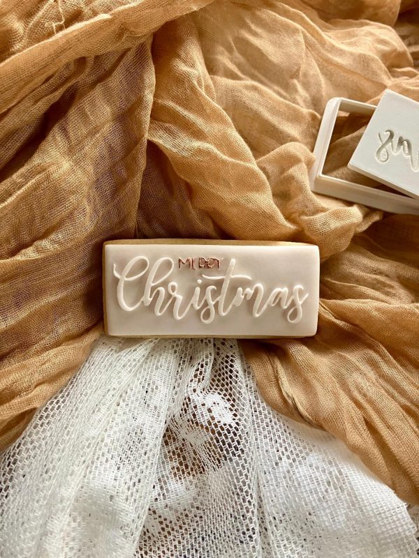 Merry Christmas Cookie Cutter and Fondant Embosser, Santa, Father Christmas, North Pole, Nutcracker