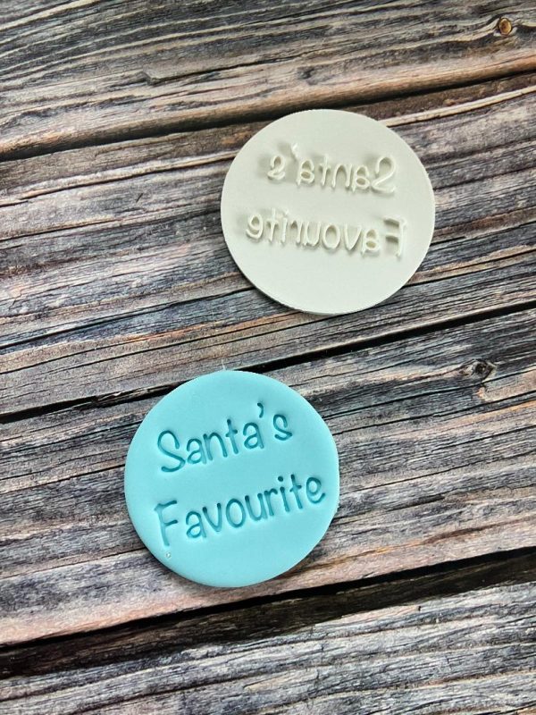 Santa's Favourite 3 Santa's Favourite Cookie Stamp, Teacher Gift, Christmas, Elf on the Shelf