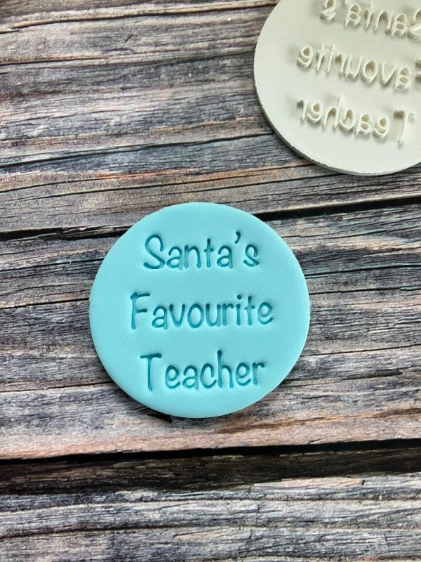 Santa's Favourite Teacher Cookie Stamp