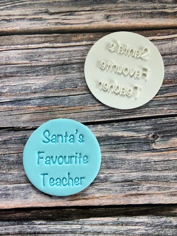Santa's Favourite Teacher Cookie Stamp