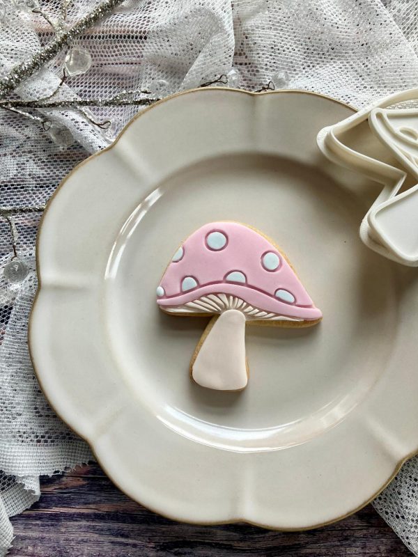 Toadstool Cookie Cutter and Fondant Stamp, Fairytale, Princess, Woodland, Mushroom