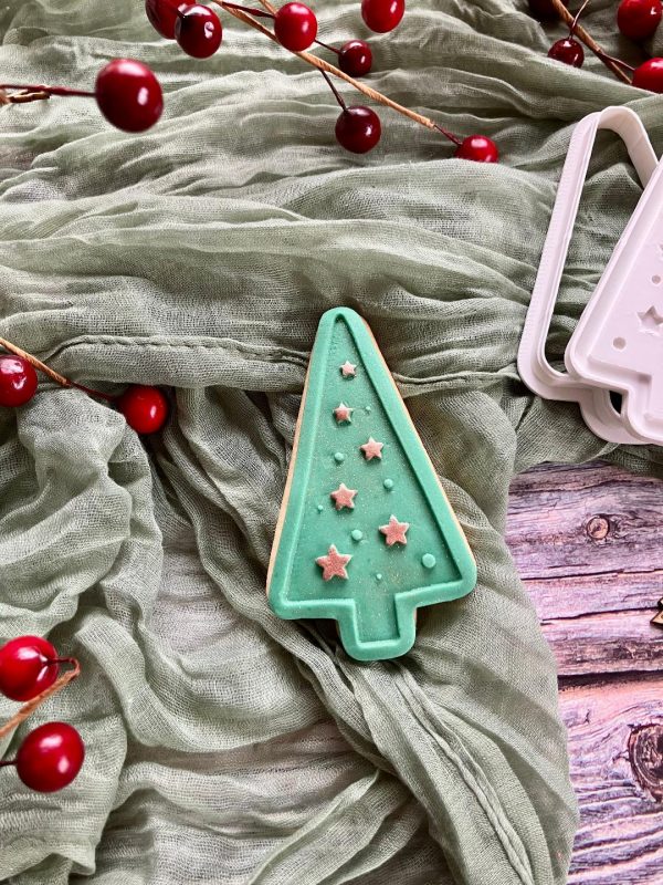 Christmas Tree Cookie Cutter and Fondant Embosser