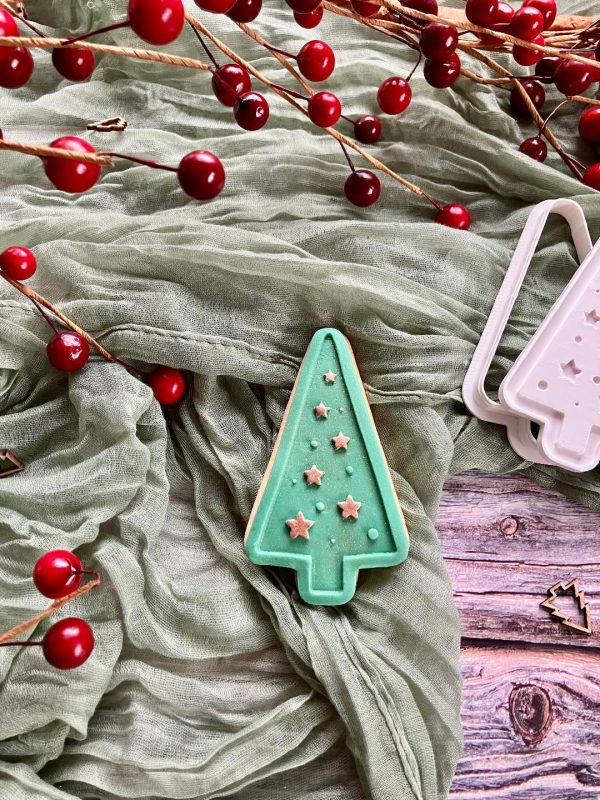 Christmas Tree Cookie Cutter and Fondant Embosser