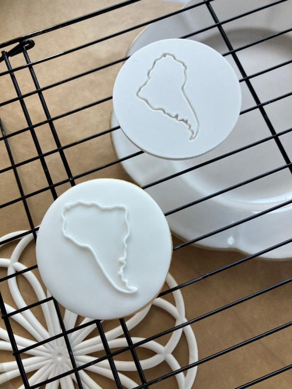 Africa Outline Fondant Embosser, Travel, Globe, World