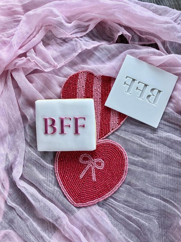 BFF BFF Fondant Stamp Embosser, Best Friends, Galentine's, Valentine's, Love, Wedding, Engagement, Valentines