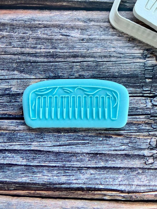 Comb Cookie Cutter and Fondant Stamp Embosser Comb Cookie Cutter and Fondant Stamp Embosser