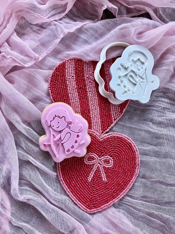 Cherub 2 Cherub Cookie Cutter and Fondant Embosser, Valentine's Day, Love, Cupid, Arrow
