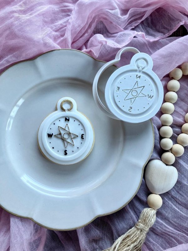 Compass Cookie Cutter and Fondant Embosser