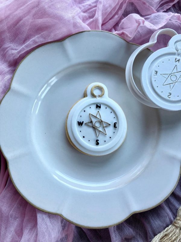 Compass Cookie Cutter and Fondant Embosser