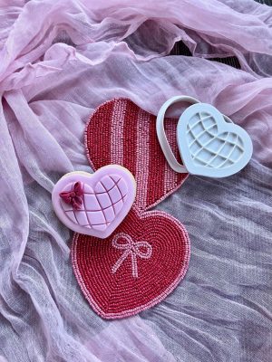 Disco Ball Heart Cookie Cutter and Fondant Embosser