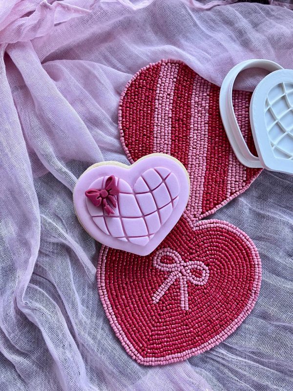 Disco Ball Heart Cookie Cutter and Fondant Embosser, Valentine's Day,  Love, Party