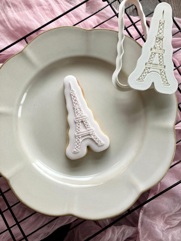 Eiffel Tower Cookie Cutter and Fondant Embosser, Paris, Parisian, Travel