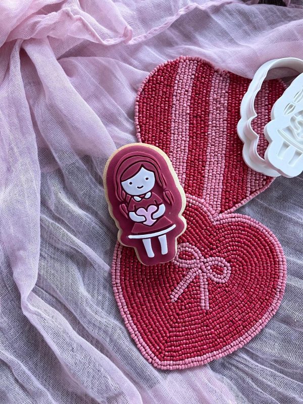 Girl Cookie Cutter and Fondant Embosser Girl Cookie Cutter and Fondant Embosser