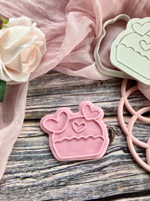 Heart Cake Cookie Cutter and Fondant Embosser