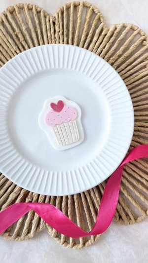 Heart Cupcake Cookie Cutter and Fondant Embosser