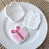 Heart Gift Cookie Cutter and Fondant Embosser Heart Gift Cookie Cutter and Fondant Embosser