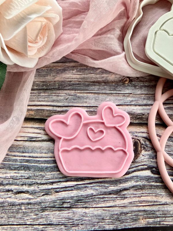 Heart Cake Cookie Cutter and Fondant Embosser