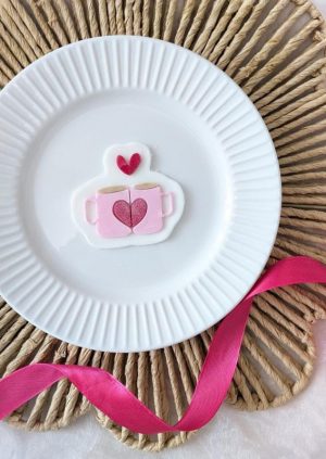 Heart Mugs Cookie Cutter and Fondant Embosser
