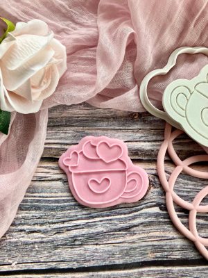 Heart Mug Cookie Cutter and Fondant Embosser