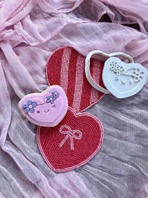 Hippie Heart Cookie Cutter and Fondant Embosser