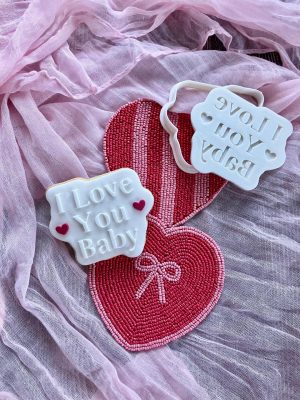 I Love You Baby Cookie Cutter and Fondant Embosser