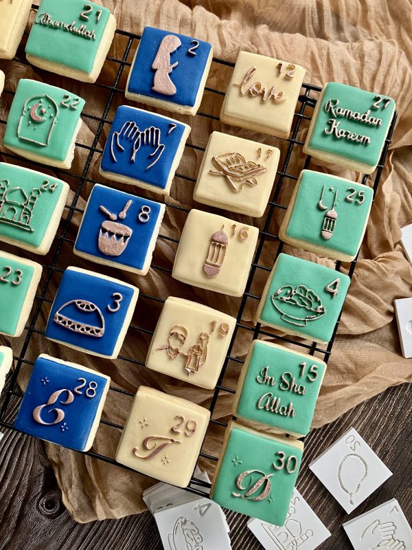 Ramadan Countdown Calendar Cookie Cutter and Fondant Embossers, Eid