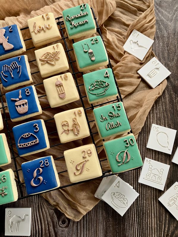 Ramadan Countdown Calendar Cookie Cutter and Fondant Embossers, Eid