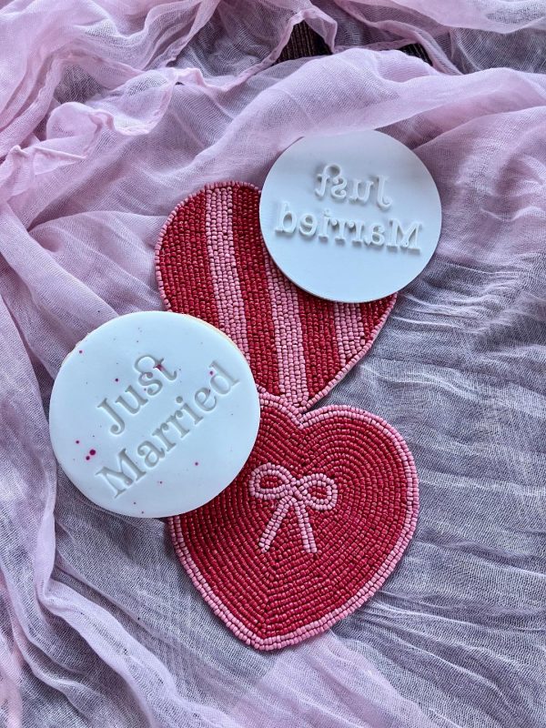 Just Married Cookie Stamp