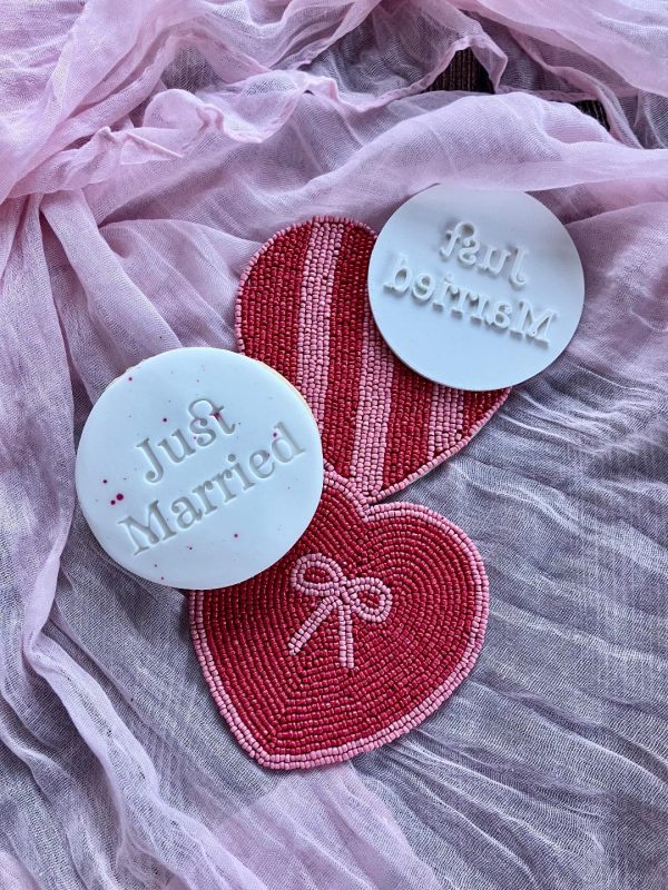 Just Married Cookie Stamp, Wedding Day, Congratulations, Mr and Mrs, Mrs and Mrs, Mr and Mr