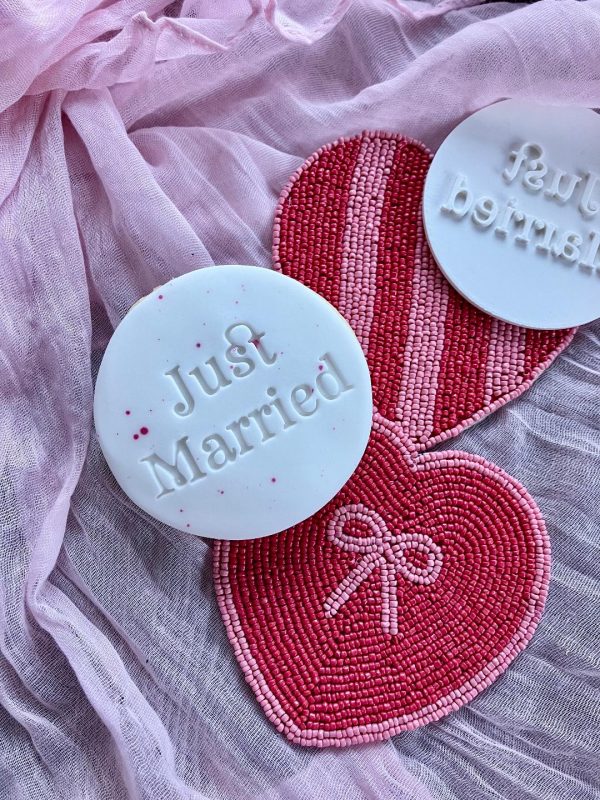 Just Married Cookie Stamp