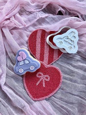 Heart Car Cookie Cutter and Fondant Embosser