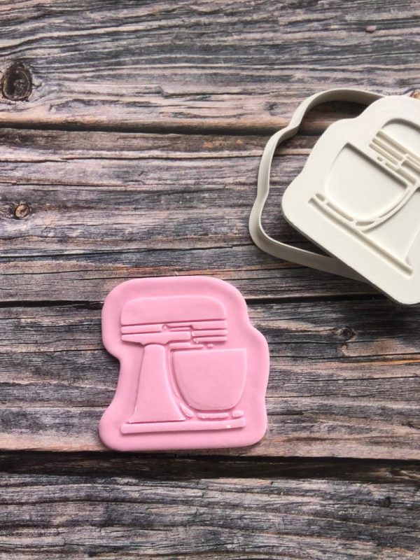 Cake Mixer Cookie Cutter and Fondant Embosser