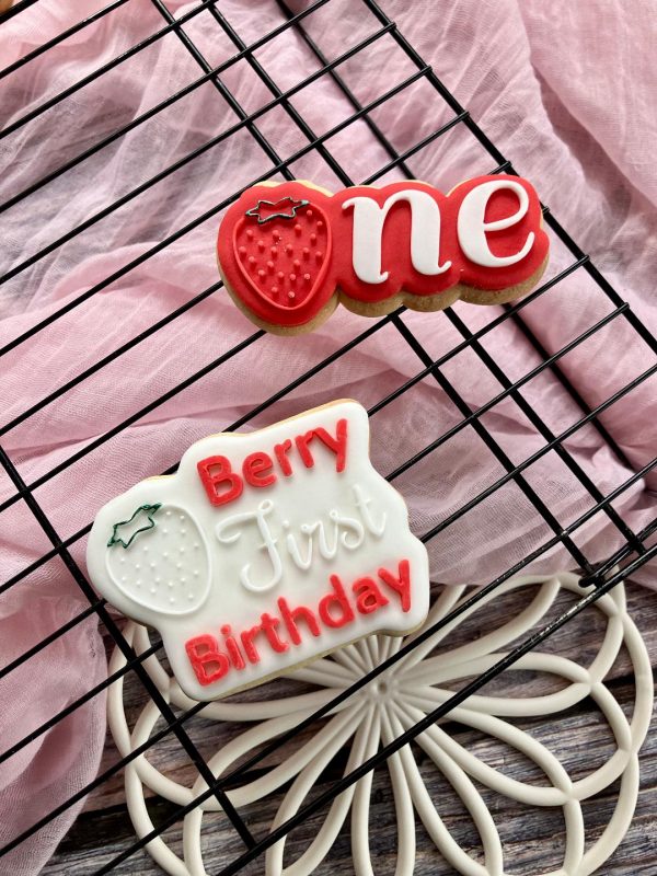 Berry First Birthday Cookie Cutter and Fondant Embosser