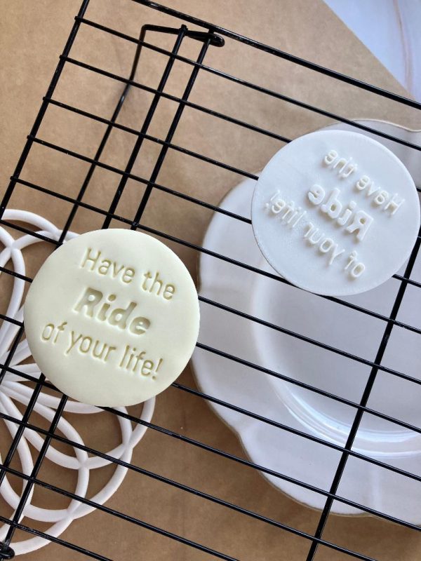 RIDE 3 Have the Ride of Your Life Cookie Stamp, Good Luck, Travel, Leaving, Holiday, Vacation, Cycling