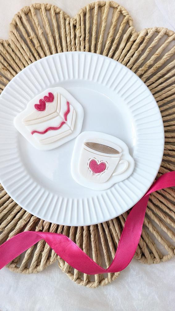 Tea and Cake Cookie Cutter and Fondant Embosser