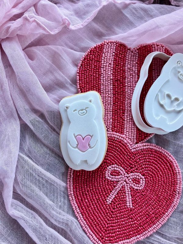 Teddy Bear Cookie Cutter and Fondant Stamp Embosser